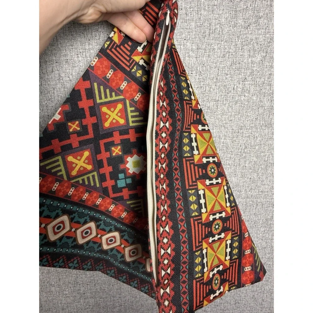 18 X18 Turkish African Pillow Cushion Cover Outdoor Washable Zip Red Blue Yellow